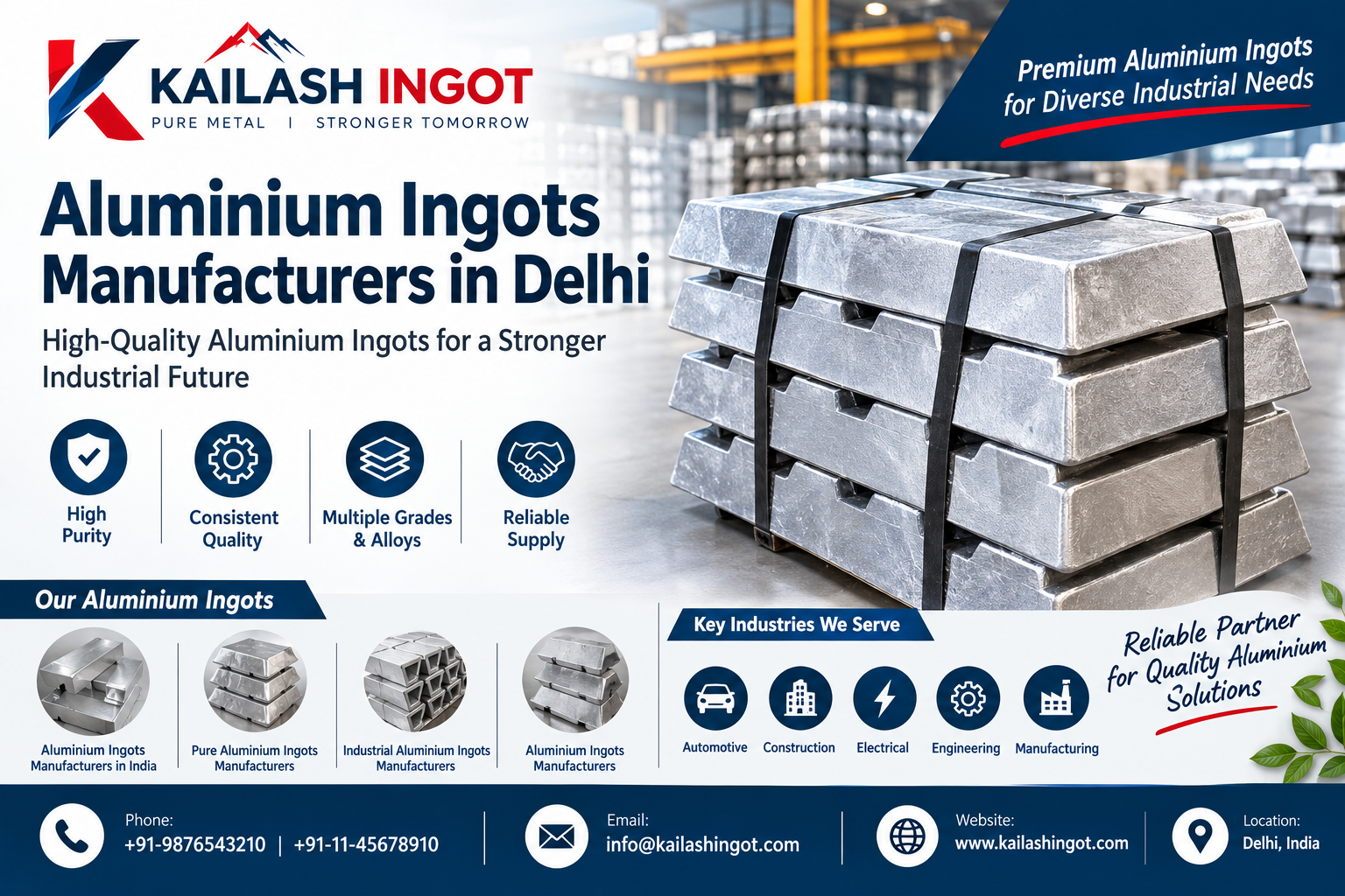 Aluminium Ingots Manufacturers in Delhi Aluminium Ingots Manufacturers in Delhi